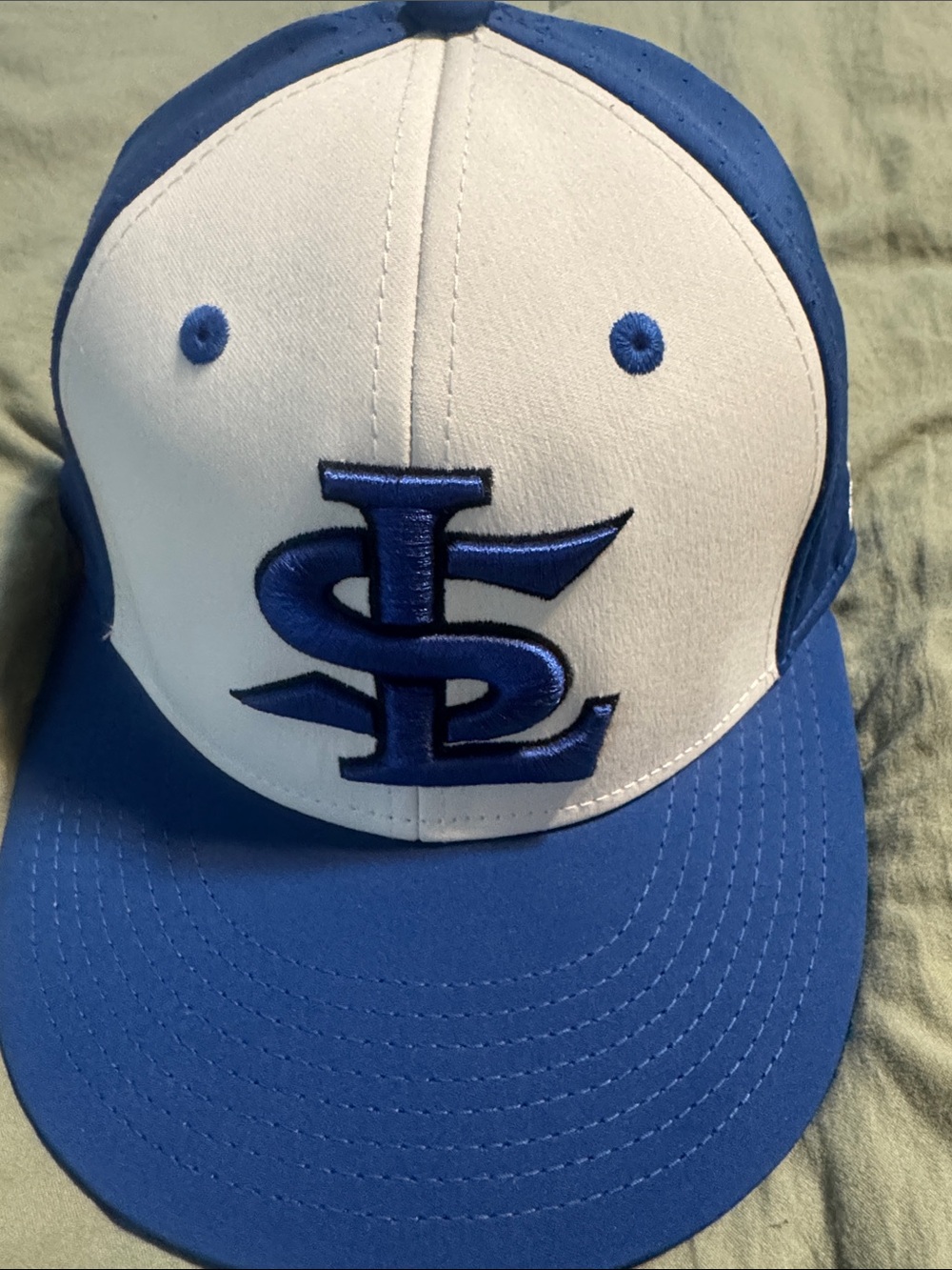 The Game White and Blue Baseball Cap with Raised SL Logo